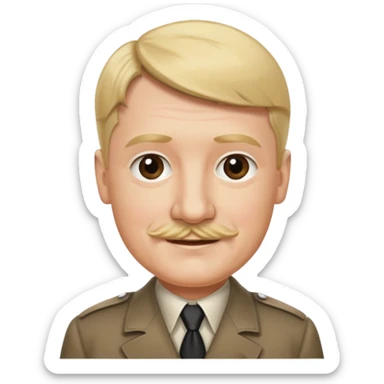 je veux un emoji de hitler si il etait blond sticker