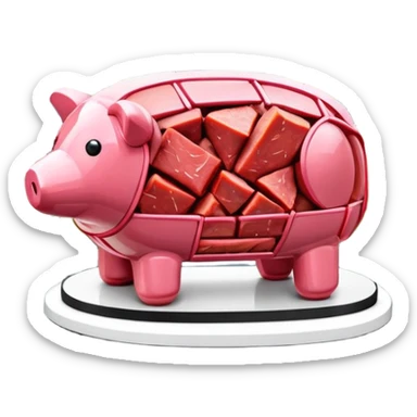  paris city SPAM meat jeff koons style sculpture arty landscape  sticker