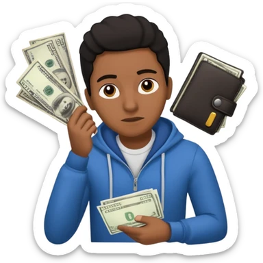 archetype for a young adult: The Precarious-Independent (20-25yr) Dealing with unstable incomes, bills, rent and expenses they have to have full control over finances but often don’t have the flexibility to think about long-term goals. South american or black individual 
 sticker