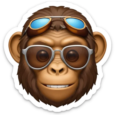 ape with sunglases sticker