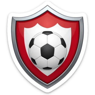 The red and white colored turkish club Balıkesirspor logo with a shield pattern kicking the ball sticker