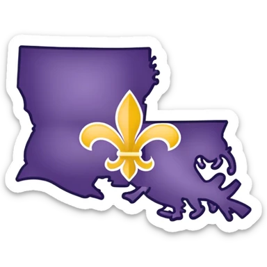 Louisiana state outline sticker