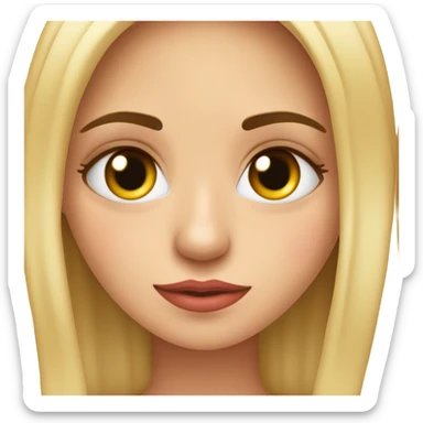 Cara con corazones en los ojos. Como si estuviera enamorada  sticker