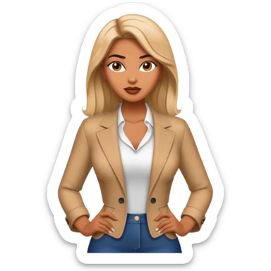 Modelo fashion estilo Mujer gigante sticker