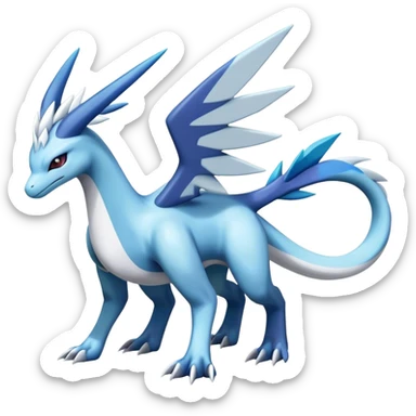 lugia-dialga-suicune-Glaceon-hybrid, full body sticker