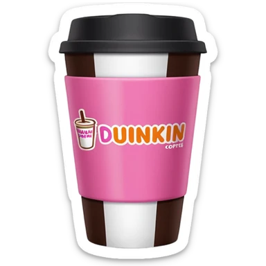 A Dunkin coffee cup but Megan thee stallion themed that says HOTTIES run on Dunkin  sticker