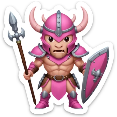Pink Viking Warrior Ant with armor sticker