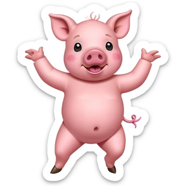 Cerdito bailando sticker