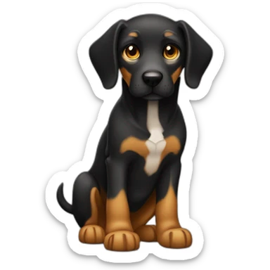 Canne corso italiano perro negro con ojos color miel sticker