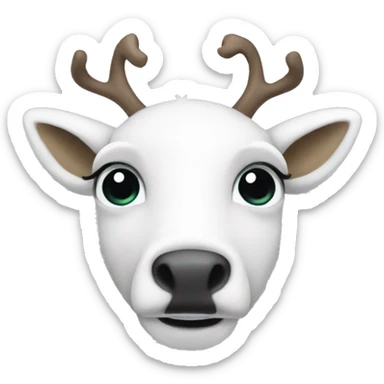white-reindeer sticker