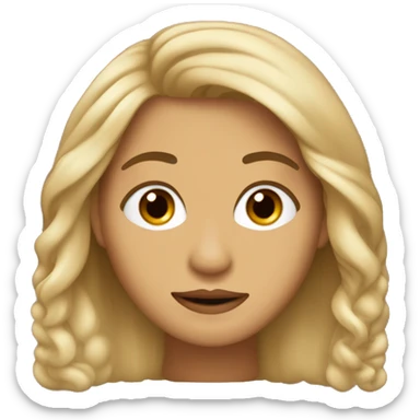 una psicóloga de cabello castaño con ojos color miel  sticker