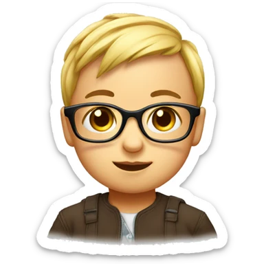 baby wirh eyeglasses sticker