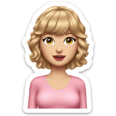 taylor swift in pink bodysuit sticker