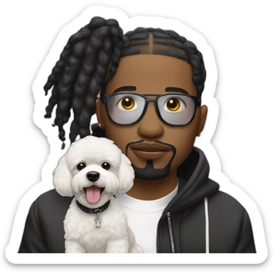 rappers whit bichon sticker