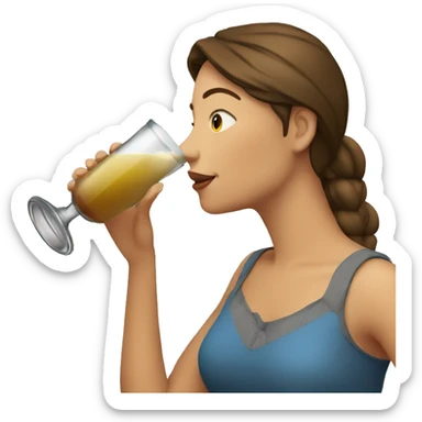 Woman drinking argentinian mate sticker