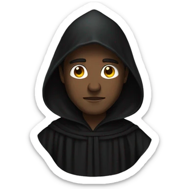 a man in full black robes sticker
