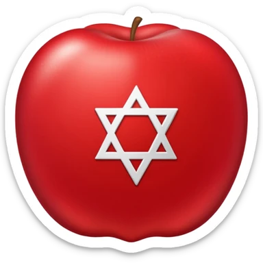 a jewish kippah in apple style sticker