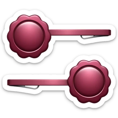 burgundy hairclips sticker