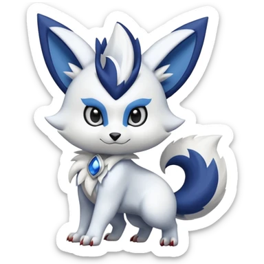 Zangoose-Meowstic-Absol-Pachirisu-fusion sticker