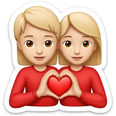 I want an emoji of a heart embraced by two arms, something tender. sticker