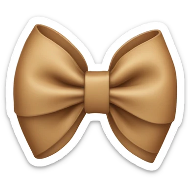 A tan light brown bow  sticker