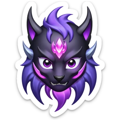 Shadow Fang — black steel + violet aura sticker