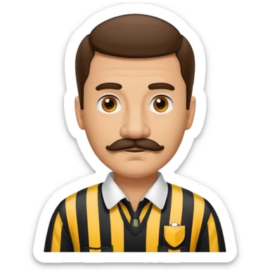 moustache uniform refereee man sticker