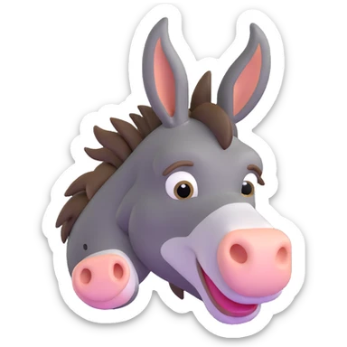 sad blue donkey sticker