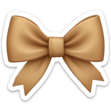 light brown bow sticker