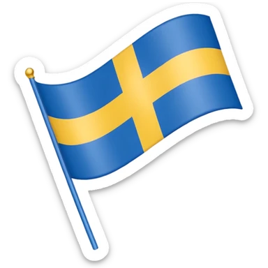 Swedish flag mixed with danish sticker