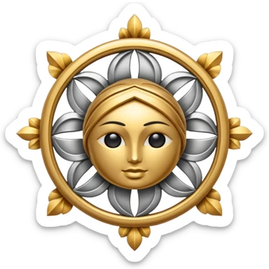 symbol of divine synergy between earth God, sun God, sea God and Death God sticker