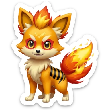 Fennekin-Growlithe-Electrike-fusion (full body) sticker