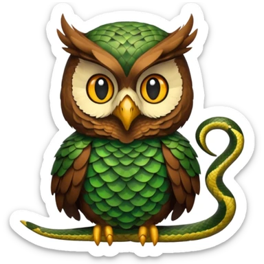 gufo e serpente sticker
