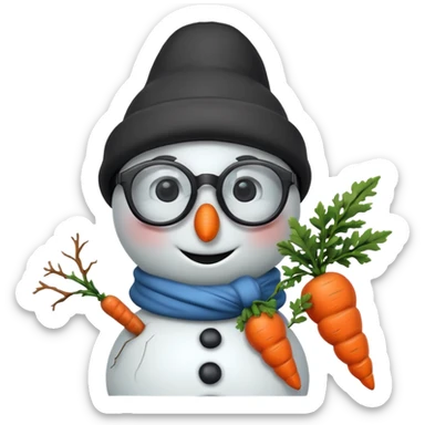 snowman wearing cool glasses sticker