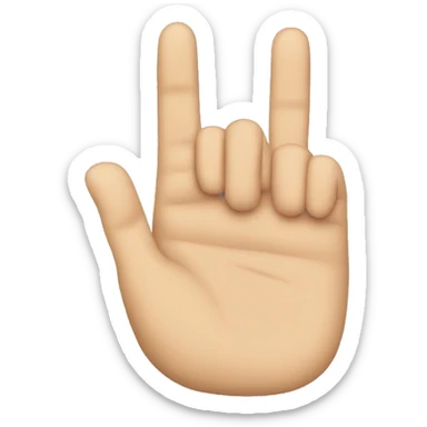  Index, middle and little fingers are raised sticker