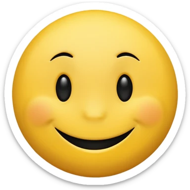 Smiley face (yellow circle) with a bump black on chin that’s cool! sticker