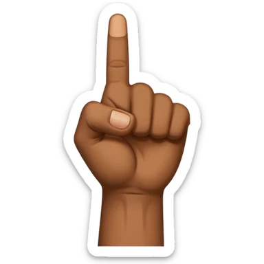 Backside of the Fist with the pointer finger knuckle up sticker