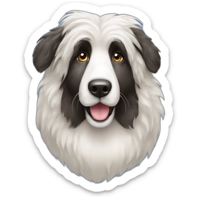Dog old engliish sheepdog full-height sticker