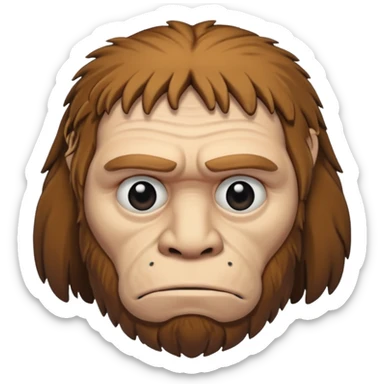 sad neanderthal sticker