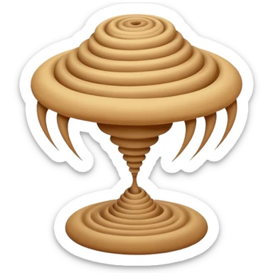 A dust devil swirling lightly in a small circular motion. sticker