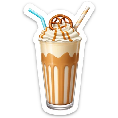 boozy adult Salted caramel pretzel milkshake  sticker