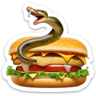 Anaconda Eating a Burger  sticker