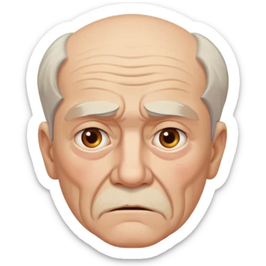 old man with Resentment - bitter indignation at having been treated unfairly sticker