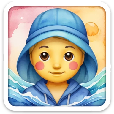 trading watercolor art style sticker