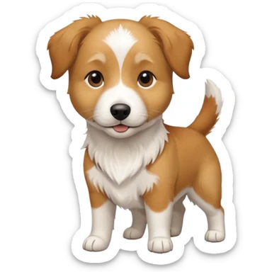 a jack russell cross with a larger dog sticker