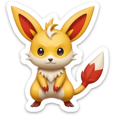 Victini-Pichu-Raichu-Zangoose-Fakémon-hybrid-creature (full body)  sticker
