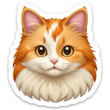 Cute Calico cat with Pinterest, creamy, soft vibe. sticker