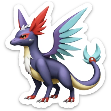  Nargacuga-Latias-Umbreon-Noibat-Noivern-Silvally-Pokémon-Fakémon-fusion (full body) sticker