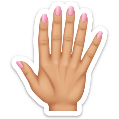 Hand with Index, Middle, and Pink out straight with ring finger bent in tight sticker