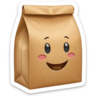 sac kraft avec du pain dedans  sticker